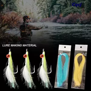 Chất liệu buộc ruồi CQCJ, Dụng cụ câu cá Flash Ba chiều Tinsel, Vít Squirmy chất lượng cao Thép chì Jig Head Hook Chất liệu làm mồi