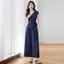 2026 Linen Áo hai mảnh thường ngày phù hợp với quần ống rộng mùa hè dành cho nữ Bộ đồ rộng giảm tuổi