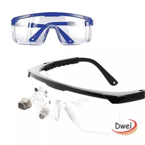 DWEL 1 Kính an toàn làm việc, Kính bảo vệ chống bụi gió, Kính bảo vệ mắt chống bụi có thể điều chỉnh Kính bảo vệ mắt chống nước làm việc / Phòng thí nghiệm / Đi xe đạp