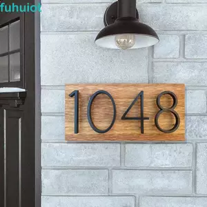 Số nhà kim loại FUHUIOT, Thiết kế nổi Thiết kế hiện đại Số nhà nổi, Trang trí ngoài trời Chống thời tiết Chống rỉ sét Số nhà hiện đại Trang trí sân