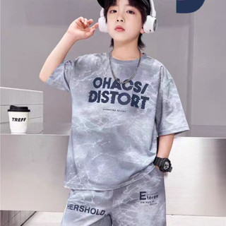 Bộ đồ mùa hè cho bé trai – Áo tay ngắn + quần shorts mỏng, phong cách năng động và thoải mái