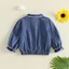 1-6 Tuổi Trẻ Em Bé Gái Mùa Thu Áo Khoác Denim Có Túi Sò Viền Thường Ngày Nút Xuống Búp Bê Cổ Áo Dài Tay
