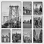 Đen Trắng Thành Phố New York Poster Không Khung Tranh Canvas Cho Trang Trí Tường Phòng Gia Đình
