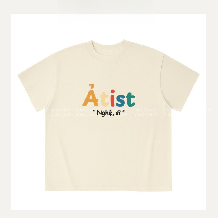 （Giao hàng 24h）Angela Áo Thun Boxy Local Brand In Chữ ARTIST NGHỆ SĨ Cotton 100% Nam Nữ Unisex Thương Hiệu