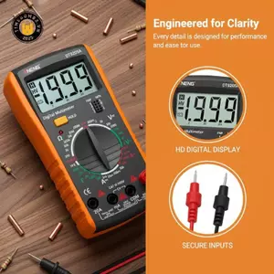 {TB & Bag} DT9205A 1999 Đếm Đồng hồ vạn năng kỹ thuật số RMS Máy kiểm tra dòng điện áp DC chính xác để bảo trì chẩn đoán ô tô ks.
