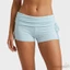 MAPLEPOET-Nữ Gấp Trên Eo Quần Short Màu Trơn Thấp Rise Slim Fit Quần Short Mini Để Mặc Hàng Ngày