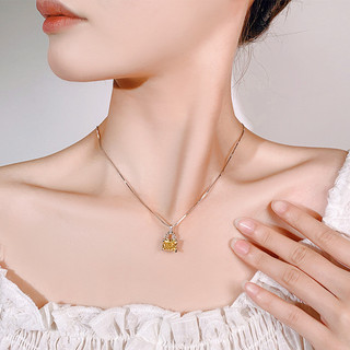 Châu Âu Mỹ ins Phong Cách Mới Cao Carbon Kim Cương Màu Kim Cương Kim Cương Vòng Cổ Hình Học Nữ