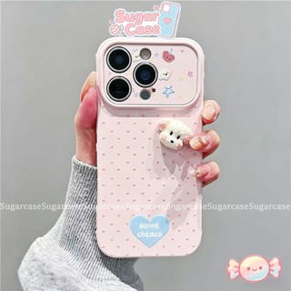 Ốp Lưng Cho Samsung A17 A07 A36 A56 A16 A26 A05 A06 A15 A05 A50 A03 A54 A55 A04 Bìa mềm búp bê Happy Puppy 3D