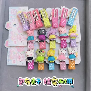 10 Chiếc Hoạt Hình Dễ Thương Peppa Pig Trẻ Em Kẹp Tóc Bé Gái Kẹp Tóc Trang Thiết Kế