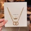 Shuling Thời Trang Hai Lớp Titan Vòng Cổ Sang Trọng Vòng Tròn Kim Cương Vòng Cổ Choker