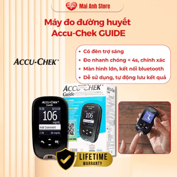 [Combo] Máy Đo Đường Huyết ACCU-CHEK Guide Kèm Hộp 25 Que Thử & 24 Kim Lấy Máu