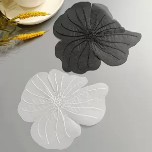 YHMSP3949 Mỏng Miếng Dán Mùa Hè Ren Trắng Muỗi Lưới Váy Gạc Váy Lỗ Có Sẵn Organza Thêu Hoa Thiết Kế