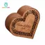 Hộp đựng tiền bằng gỗ trái tim có thể trình bày bằng gỗ trái tim heo đất Trang trí gia đình bằng gỗ cho cặp đôi, cặp đôi mới cưới, kỷ niệm, bàn quà tặng