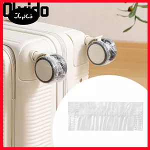 OLVIDO 50 Chiếc Bảo Vệ Bánh Xe Hành Lý, Đàn Hồi Chống Mài Mòn Hành Lý Đa Năng Bánh Xe, Chống Trơn Trượt Giảm Tiếng Ồn Hộp Xe Đẩy Dùng Một Lần Bánh Bao Cho Phụ Kiện Hành Lý