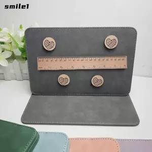 Bộ giữ biểu đồ đan SMILE, Bộ giữ biểu đồ móc nam châm hình trái tim từ tính, có thước đo di động có thể gập lại Biểu đồ đứng thủ công