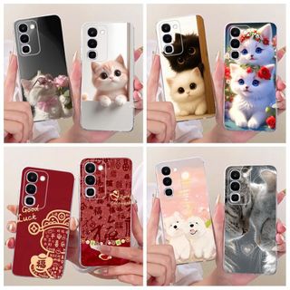 Dành Cho Realme C100 4G Ốp Lưng Mèo Đáng Yêu Hoạt Hình Túi May Mắn Silicon Mềm Bảo Vệ Cho RealmeC100 C 100 4G 2026 Vỏ Điện Thoại