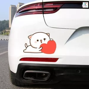 Dán Xe Hơi Hoạt Hình Vết Xước Dễ Thương Hình Mèo Mật Ong Trang Trí Xe Máy Độc Đáo