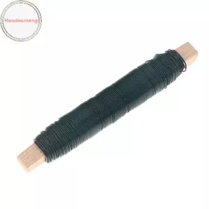 Dây buộc kim loại màu xanh lá cây Houdou 0,5 / 0,65 / 0,7mm, Dây hoa chống gỉ để quấn xung quanh, Thích hợp cho đồ thủ công, Trang trí Giáng sinh VN