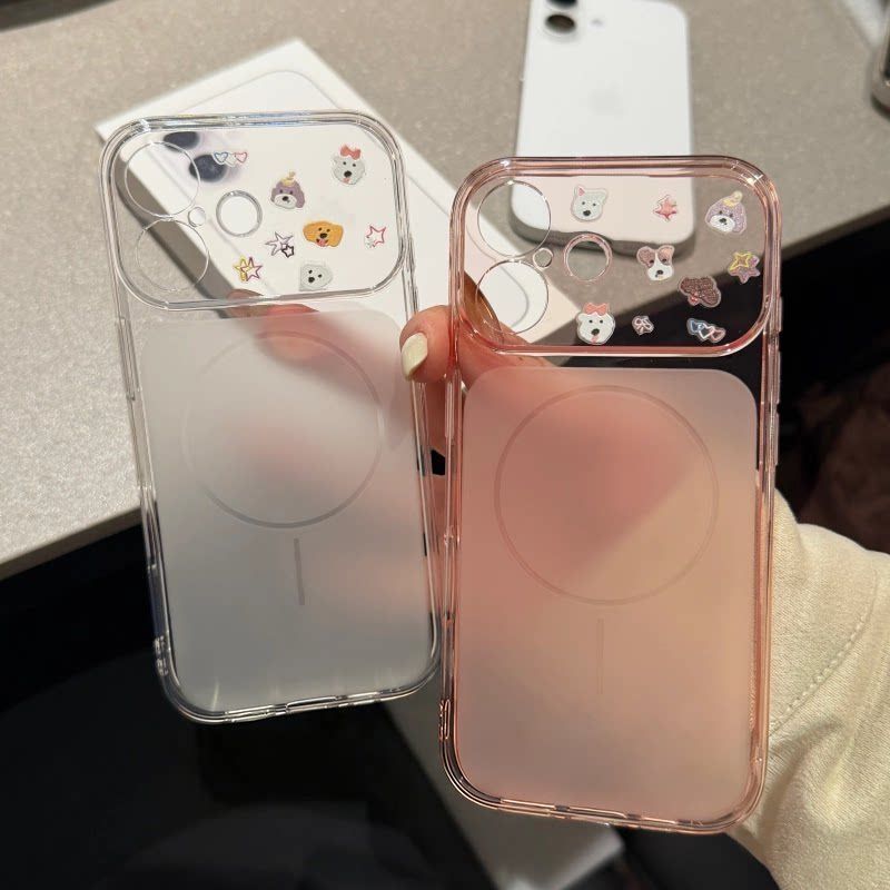 Bao da điện thoại cho thú cưng đáng yêu, phù hợp với 17pro/15pro,mô phỏng hút từ14/16
