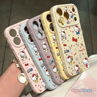 Ốp Nơ Đỏ Mèo Kitty 3D Trái Tim Yêu Thương Cho Vivo Y18 Y18E Y17S Y16 Y03 Y03T Y02S T4 T4X T3 Pro T3X T2X T1 G2 5G Ins Phong Cách Hoạt Hình Màu Kẹo Vỏ Mềm Mèo Con