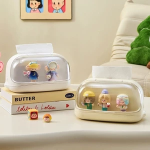 Hộp đựng khăn giấy đa năng có cửa sổ trong suốt để sưu tập thiết kế chống bụi hoàn hảo