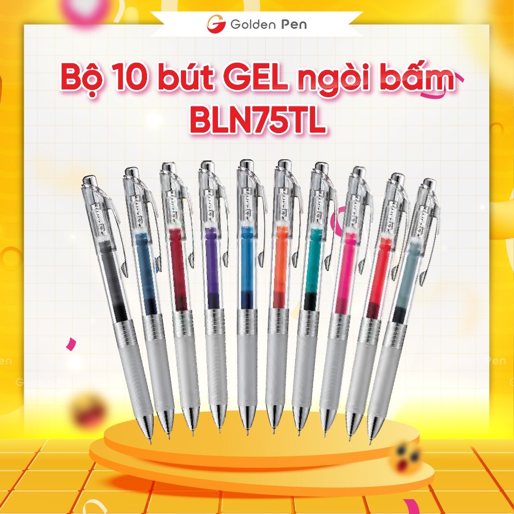 Bút gel Pentel Energel BLN75TL ngòi 0.5mm viết trơn mượt nhanh khô không lem không nhoè