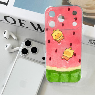 Ốp Điện Thoại Bể Bơi Dưa Hấu Cho IPhone 17 15 14 13 12 11 Promax, XR XS MAX 16PRO 16 Plus Ốp Silicon TPU Mềm Trong Suốt