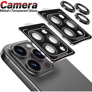Dành Cho iPhone 16Pro 16ProMax Siêu HD Hợp Kim Nhôm Ống Kính Máy Ảnh Kính Cường Lực Cho iPhone16 Pro Max iPhone16ProMax iPhone16Pro Điện Thoại Mặt Sau Ống Kính Vòng Bảo Vệ