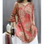 Retro In Hình Giữa Tay Cổ Chữ V Vải Lanh Cotton Rời Phong Cách Phương Tây Văn Học Thường Ngày Tất Cả Trận Đấu Áo Thun Nữ 5.26