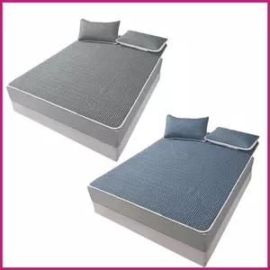 Thảm trải giường phòng ngủ mùa hè 70.87x78.74 inch Thảm cảm giác mát mẻ mùa hè Phong cách đơn giản Hai lớp lý tưởng cho cửa hàng ngủidaevn