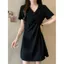 Đầm mm béo cỡ lớn mùa hè Phong cách Trung Quốc mới cải tiến Vỏ sườn xám bụng Ôm hơn Váy trung dài