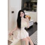 ĐẦM REN 2 DÂY CHOÀNG CỔ PHỐI TƠ PHỒNG XOÈ, 2màu BYJOLIE