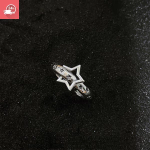 Tính khí thời trang pentagram khắc vàng trống hình học cá tính bông tai nữ đa năng