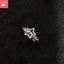 Tính khí thời trang pentagram khắc vàng trống hình học cá tính bông tai nữ đa năng
