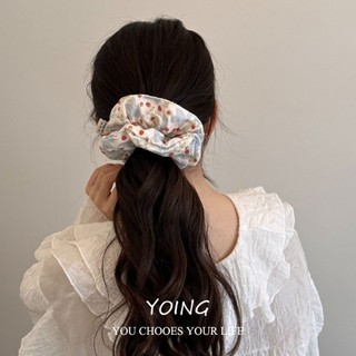 Yoing / Trắng Đơn Giản Phong Cách Hàn Quốc Nhẹ Nhàng Màu Kẹo Màu Trơn Ruột Lớn Tóc Màu Đơn Giản Phù Hợp Với Đuôi Ngựa Phụ Kiện Tóc Nữ