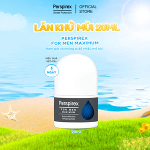 Lăn khử mùi Perspirex For Men Maximum cho nam giới 20ml Khử Mùi và Ngăn Mồi Hôi Hiệu Quả