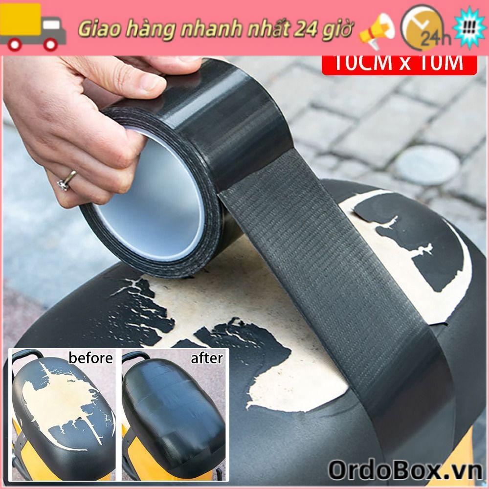ORDOBOX 1 Cuộn Băng Sửa Chữa Da, Miếng Dán Sơ Cứu Dính Màu Đen Mạnh Mẽ, Miếng Dán Da Tự Dính PU Chống Thấm Nước Tự Dính Sofa Ghế Ô Tô Túi Xách Áo Khoác Giày Nội Thất
