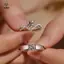 Nhẫn Kim Cương Moissanite, Kim Cương Giả Nữ Nhẹ Sang Trọng, Nhẫn Tinh Tế Cao Cấp Niche [Mina]