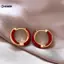 KUZHEN 1 Cặp Phong Cách Hàn Quốc Thanh Lịch Thả Dầu Kim Loại Vòng Bông Tai Vintage Tai Tròn Bule Dành Cho Nữ Cổ Điển Tai Trang Sức Dự Tiệc Quà Tặng HOT