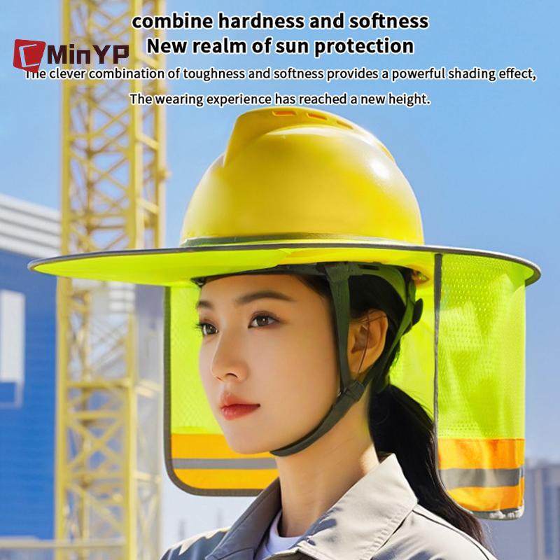 CMinYP Mùa Hè Chống Nắng Mũ Bảo Hiểm An Toàn Ne Shield Mũ Bảo Hiểm Sọc Phản Quang Mũ An Toàn Cho Công Nhân Xây Dựng Vinh Quang
