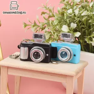 Nhíp Máy Ảnh Kỹ Thuật Số Mini Model 1: 12 Nhà Búp Bê Camera LED Flash Móc Khóa Trang Trí Đồ Chơi VN