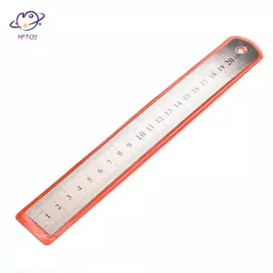 HFTOY CH 20cm Thước kim loại Quy tắc hệ mét Công cụ đo hai mặt chính xác 3CC ~