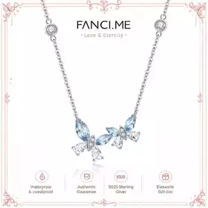 Vòng cổ bạc hình bướm "tình yêu bướm" FANCIME