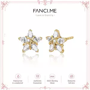FANCIME "Ms Vega" Bông tai bạc lấp lánh Alpha Lyrae