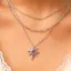 FANCIME "Soluna Nexus" Thạch Anh Tím Tháng Hai Vòng Cổ Bạc Sterling