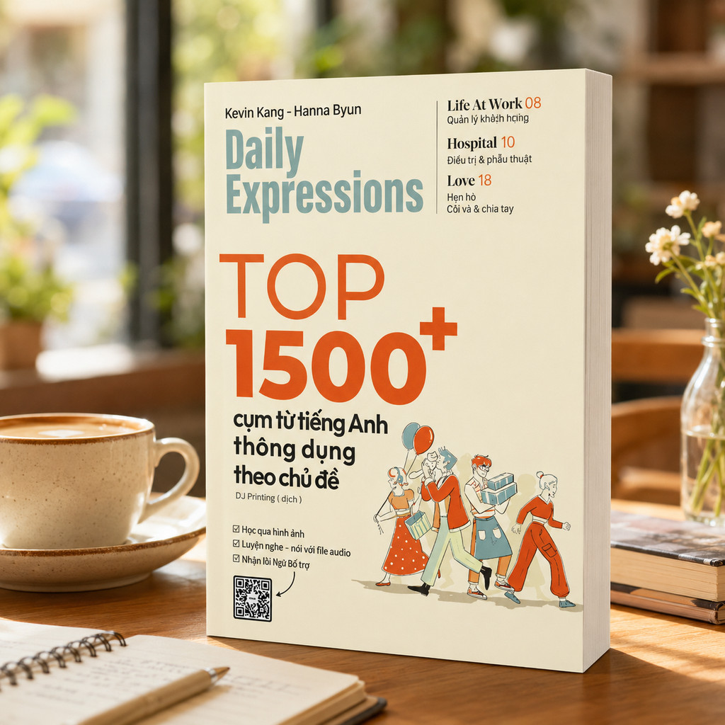 Sách - Daily Expression: Top 1500+ Cụm Từ Tiếng Anh Thông Dụng Theo Chủ Đề (Alpha Books)