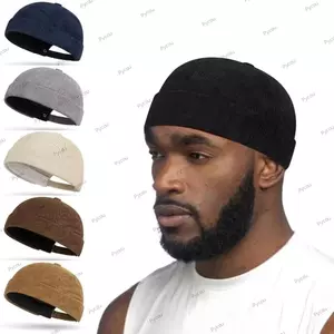 PYCOU Corduroy Vành Mũ, Có Thể Điều Chỉnh Dạo Phố Beanie Docker Mũ, Mũ Vòm Thời Trang Retro Màu Trơn Chủ Nhà Mũ Nam Nữ