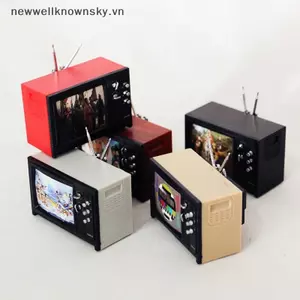MỚI 1: 12 Nhà Búp Bê Thu Nhỏ Truyền Hình Vintage TV Với Hình Nhà Nội Thất Mô Hình Trang Trí Đồ Chơi SKY