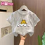 Áo thun trẻ em cổ tròn in họa tiết hoạt hình Garfield dành cho bé trai và bé gái