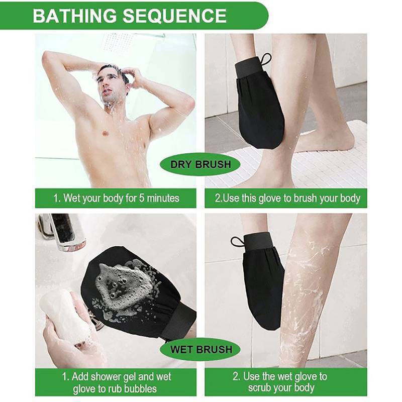 AN.MART Maroc Tắm Tẩy Tế Bào Chết Găng Tay Hammam Tắm Vệ Sinh Toàn Thân Tẩy Tế Bào Chết Massage Mitt Kessa Lột Khăn Găng Tay VN
